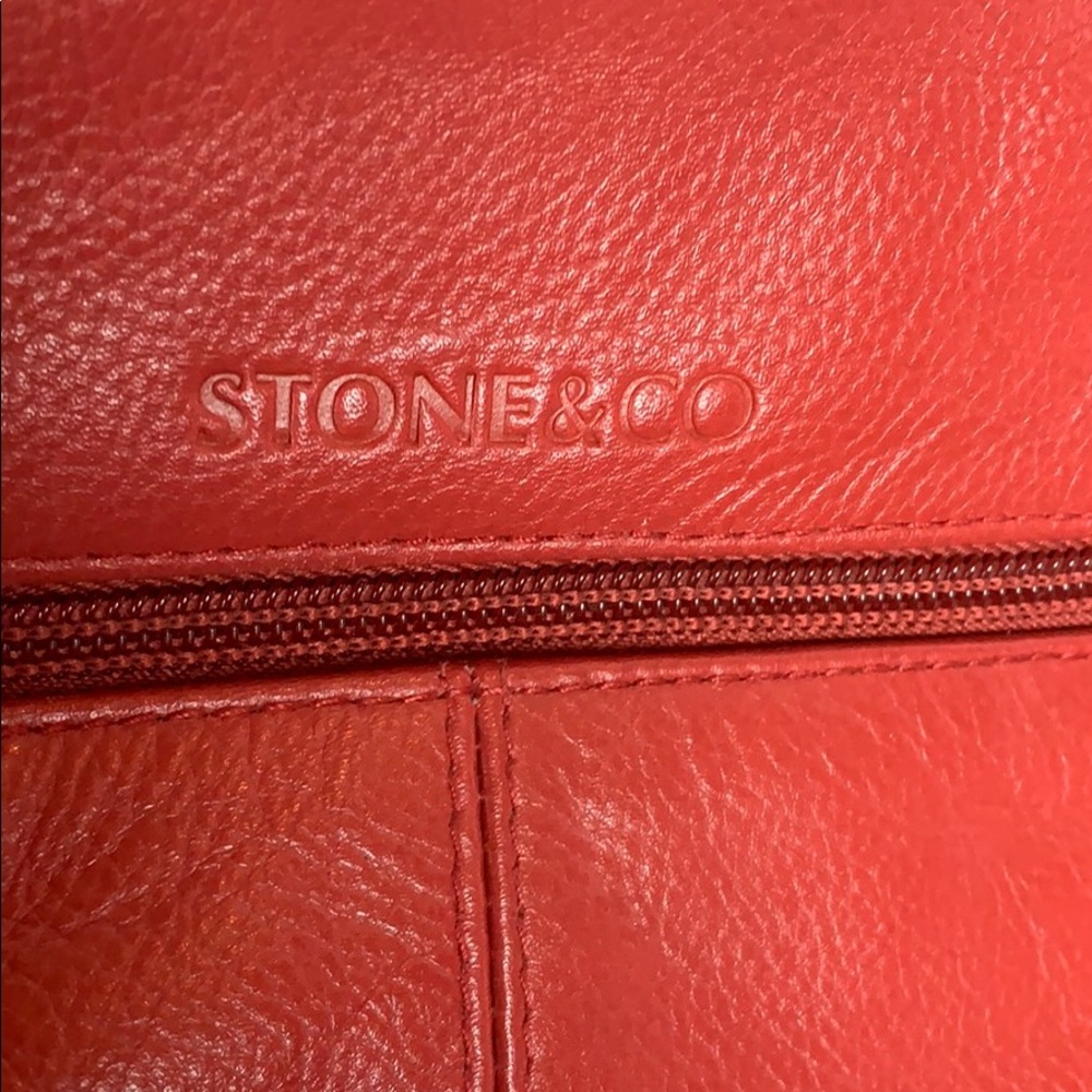 Stone & Co Red Leather Crossbody Bag - Picture 7 of 10
